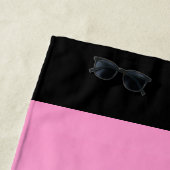 Serviette De Plage Silhouette noire sur vin romantique rose Couple (En situation)