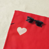 Serviette De Plage Silhouette romantique Couple Coeurs Cityscape (En situation)