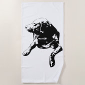 Serviette De Plage Silhouette simple, laboratoire de repos (Devant)
