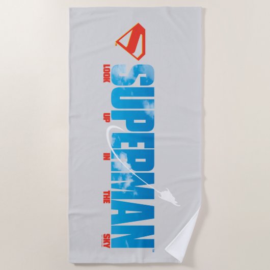 Serviette De Plage Silhouette Superman Skybound (Devant)