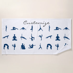 Serviette De Plage Silhouette Yoga Possède Thunder_Cove