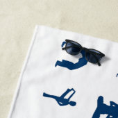 Serviette De Plage Silhouette Yoga Possède Thunder_Cove (En situation)