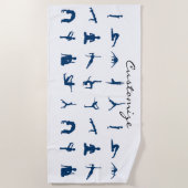 Serviette De Plage Silhouette Yoga Possède Thunder_Cove (Devant)