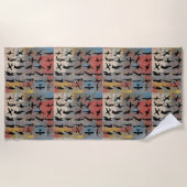 Serviette De Plage Silhouettes d'avion (Devant)