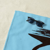 Serviette de plage - Silhouettes d'île tropicale  (En situation)