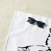 Serviette De Plage Silhouettes du rivage d'octobre (En situation)