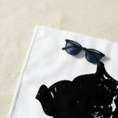 Serviette De Plage Silhouettes frappantes de deux (En situation)