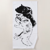 Serviette De Plage Silhouettes frappantes de deux (Devant)