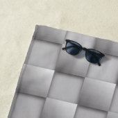 Serviette de plage Silver Checkers (En situation)