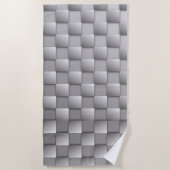 Serviette de plage Silver Checkers (Devant)