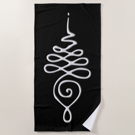 Serviette De Plage Silver Unalome (Devant)