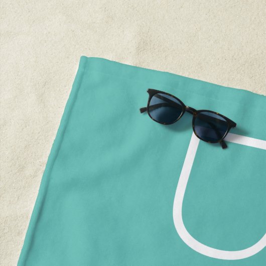 Serviette de plage simple (En situation)