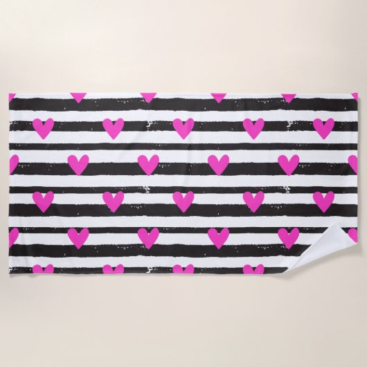 Serviette de plage Simple Chic pour la Saint-Valen (Devant)