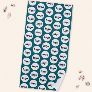 Serviette De Plage Simple motif de logo entreprise promotionnel sarce