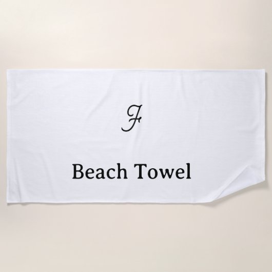 Serviette de plage simple personnalisée (Devant)