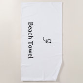 Serviette de plage simple personnalisée (Devant)