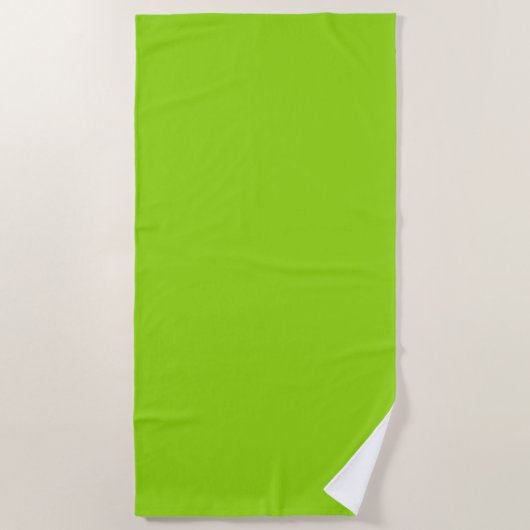 Serviette De Plage Simple vert uni (Devant)