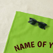 Serviette De Plage Singe fait sur commande de nom, de textes et de (En situation)