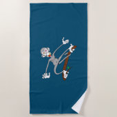 Serviette De Plage Singe pendu autour (Devant)
