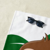 Serviette De Plage Singe sur une vigne Design Beach Towne (En situation)