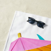 Serviette De Plage "Sippin’ & Chillin’" Boisson de vibe tropicale (En situation)