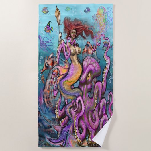 Serviette De Plage Sirène (Devant)