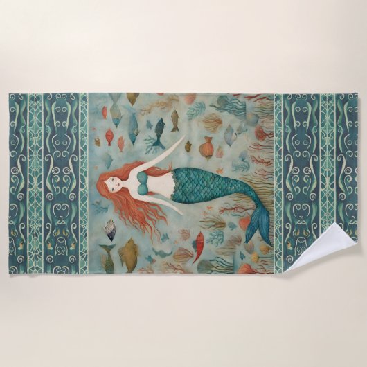 Serviette De Plage Sirène (Devant)