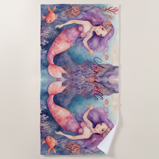 Serviette De Plage Sirène (Devant)