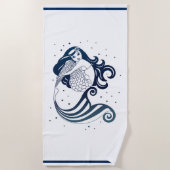 Serviette de plage—Sirène (Devant)