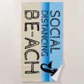 Serviette De Plage Sirène BE-ACH Distancing Social (Devant)