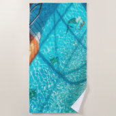 Serviette De Plage Sirène dans une piscine (Devant)