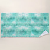 Serviette De Plage Sirène de menthe d'argent (Devant)