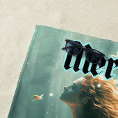Serviette De Plage Sirène de natation au clair de lune (En situation)