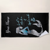 Serviette De Plage Sirène d'océan Faisons un éclaboussure (Devant)