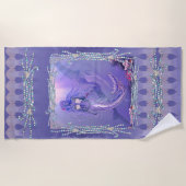 Serviette De Plage Sirène d'océan violet (Devant)
