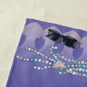 Serviette De Plage Sirène d'océan violet (En situation)