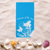 Serviette De Plage Sirène hawaïenne Princesse du bleu clair de mer