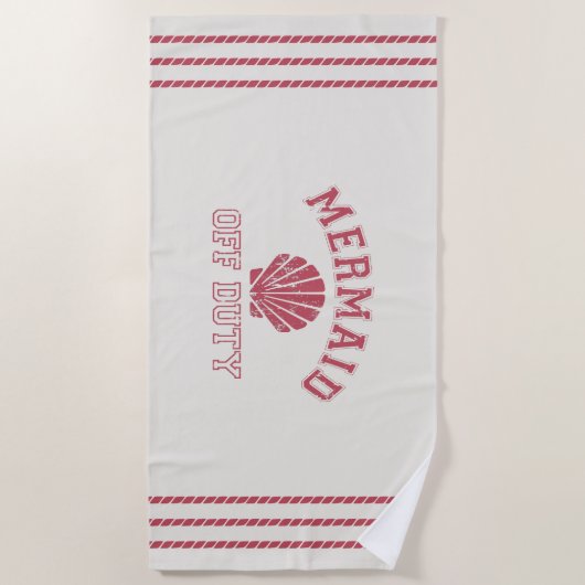 Serviette De Plage Sirène hors service (Devant)