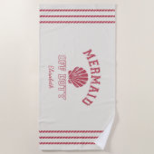 Serviette De Plage Sirène hors service personnalisée (Devant)