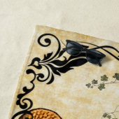 Serviette De Plage sirène orange avec la frontière v1 (En situation)