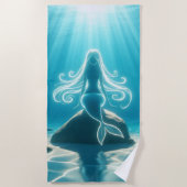 Serviette De Plage Sirène sous-marine éclairée (Devant)