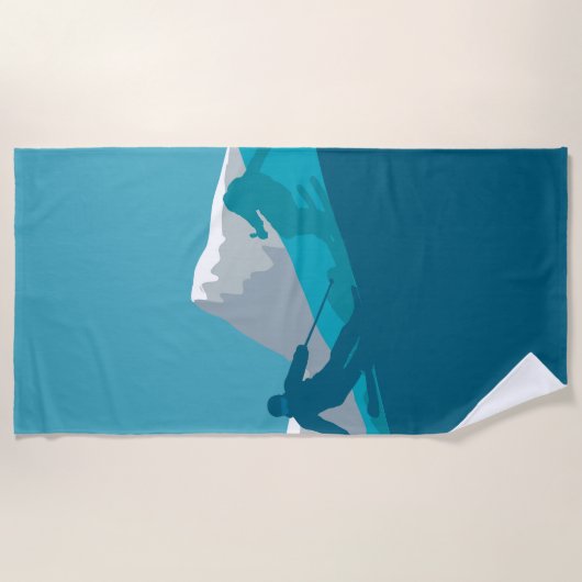 Serviette De Plage Ski alpin (Devant)