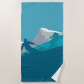 Serviette De Plage Ski alpin (Devant)