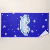 Serviette De Plage Ski Goggers Snowflake Dance (Devant)