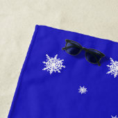 Serviette De Plage Ski Goggers Snowflake Dance (En situation)