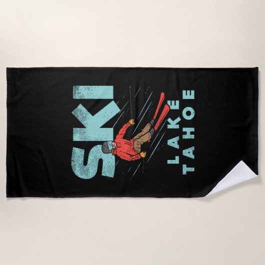 Serviette De Plage Ski Lake Tahoe (Devant)