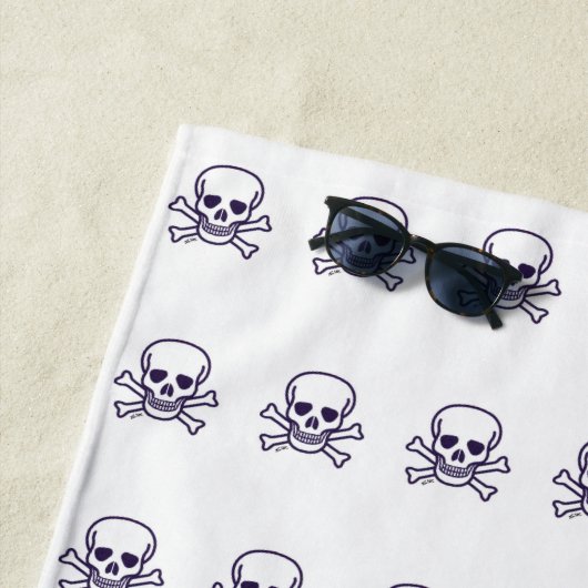 Serviette de plage Skull n Bones (En situation)