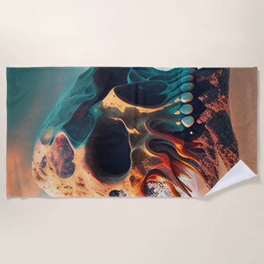 Serviette De Plage Skull on the beach (Devant)