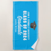 Serviette De Plage Sky Blue White Graduate 2025 Graduation Keepouse (Devant)