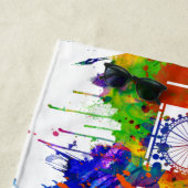 Serviette De Plage Skyline du Japon (En situation)